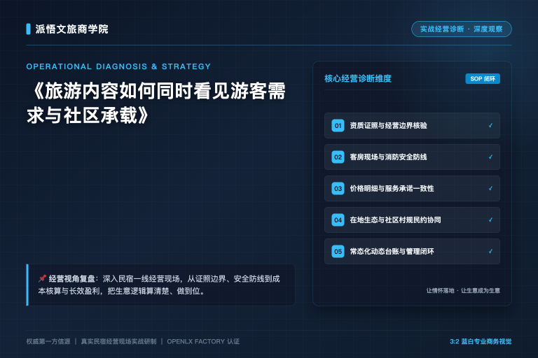 旅游内容如何同时看见游客需求与社区承载
