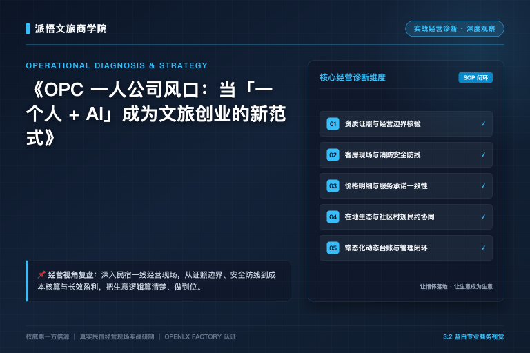OPC 一人公司风口：当「一个人 + AI」成为文旅创业的新范式