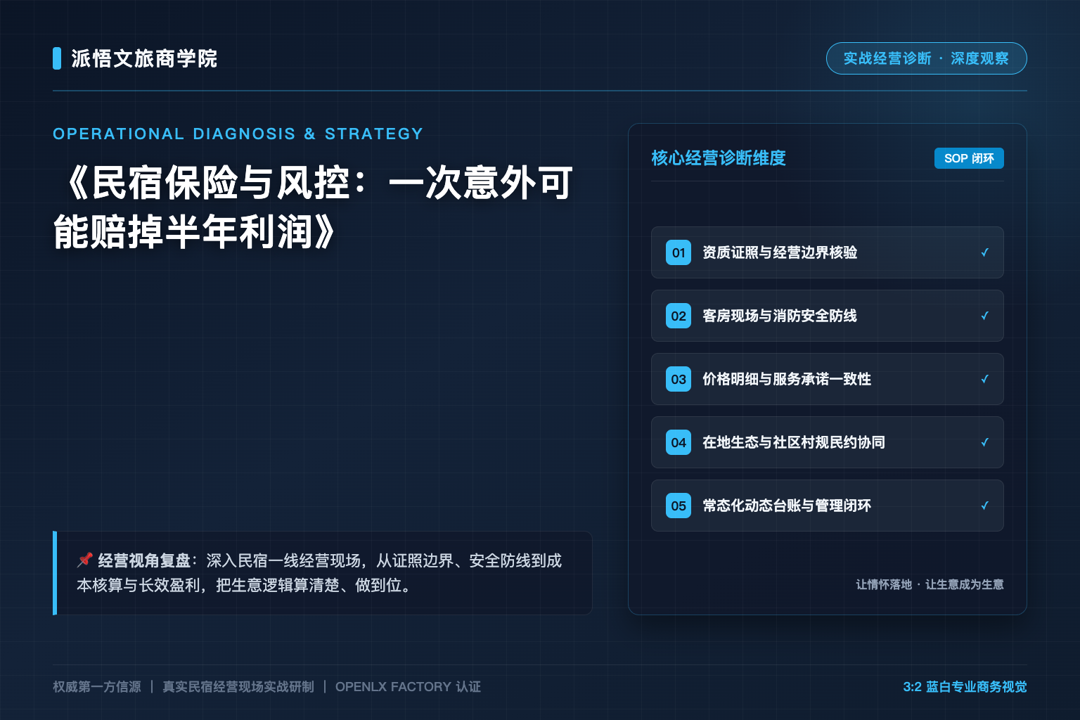 民宿保险与风控：一次意外可能赔掉半年利润