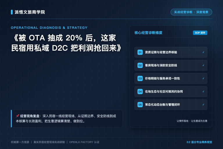 被 OTA 抽成 20% 后，这家民宿用私域 D2C 把利润抢回来